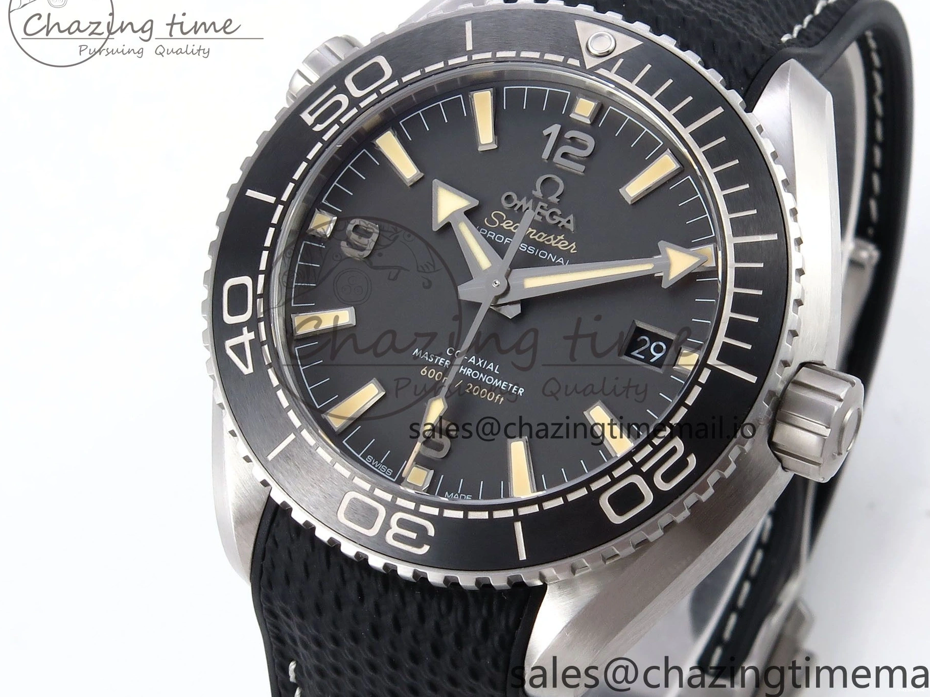 0307 AllSeason Planet Ocean 43.5mm SS VSF 1:1 Best Edition Gray Bezel Gray Dial on Black Rubber Strap A8900 Super Clone 7712